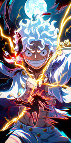 Luffy Gear 5 Purple Wall Art | Anime #4