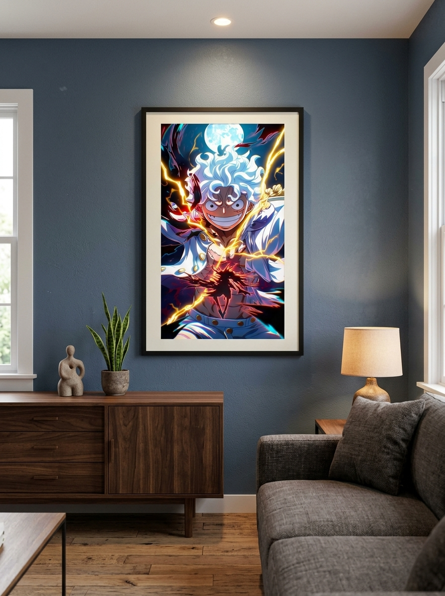 Luffy Gear 5 Purple Wall Art | Anime #4